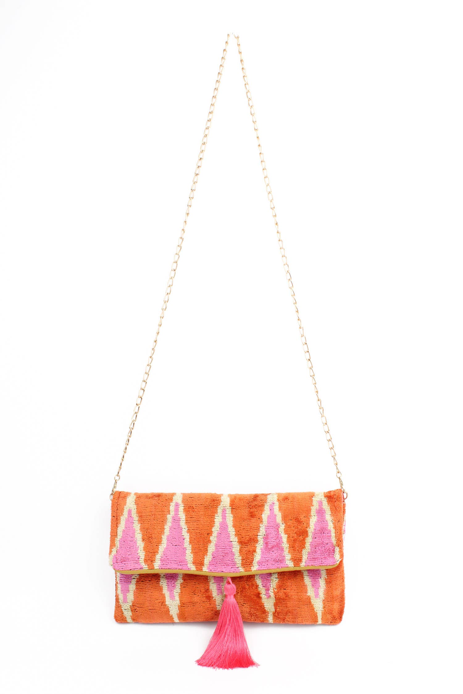 ORANGE AND PINK LARA CLUTCH/CROSSBODY HANGBAG
