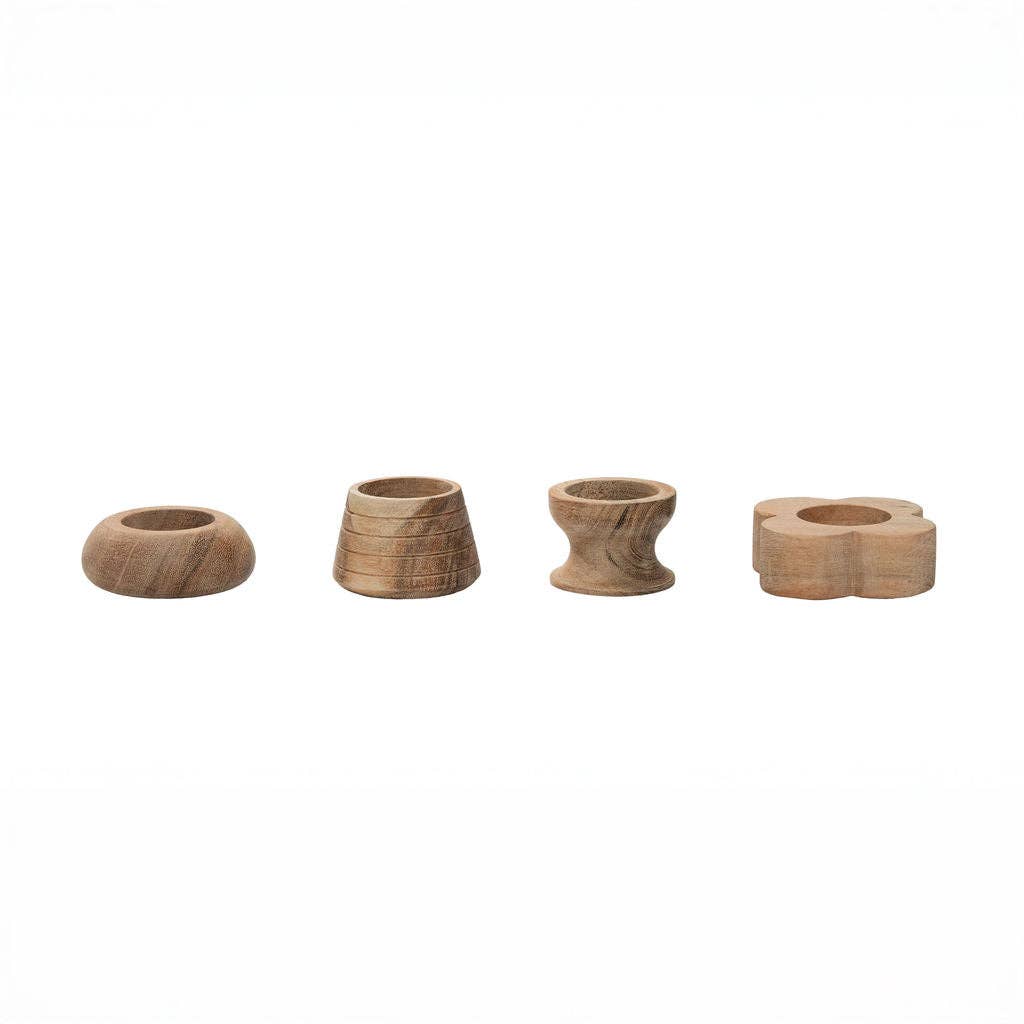 Ales, Small Wooden Tea Light Holder