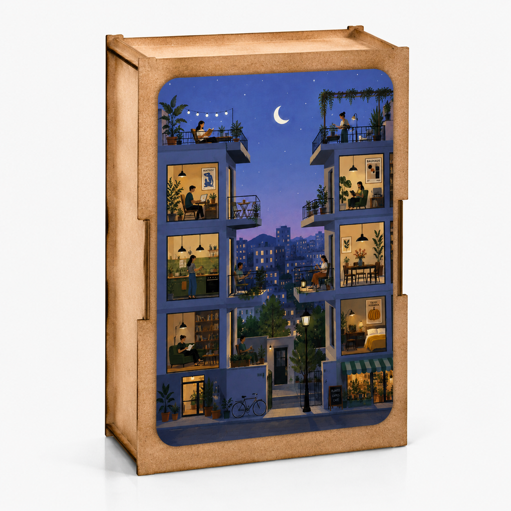 Moonlit Apartment Life Mini Jigsaw Puzzle