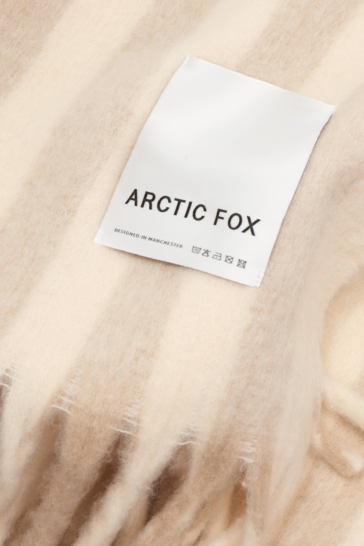 The Wool Stripe Throw - Pale Taupe Stripe - AW25