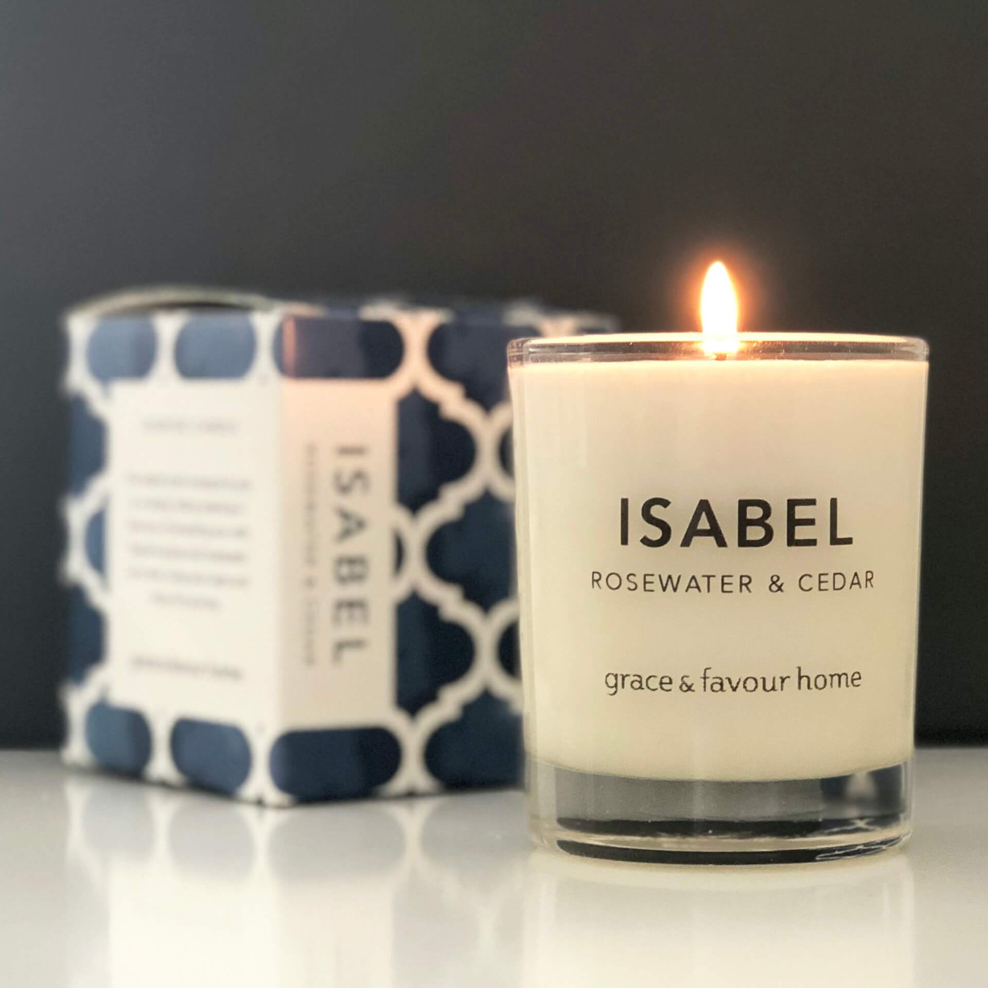 Isabel Candle - Rosewater and Cedar