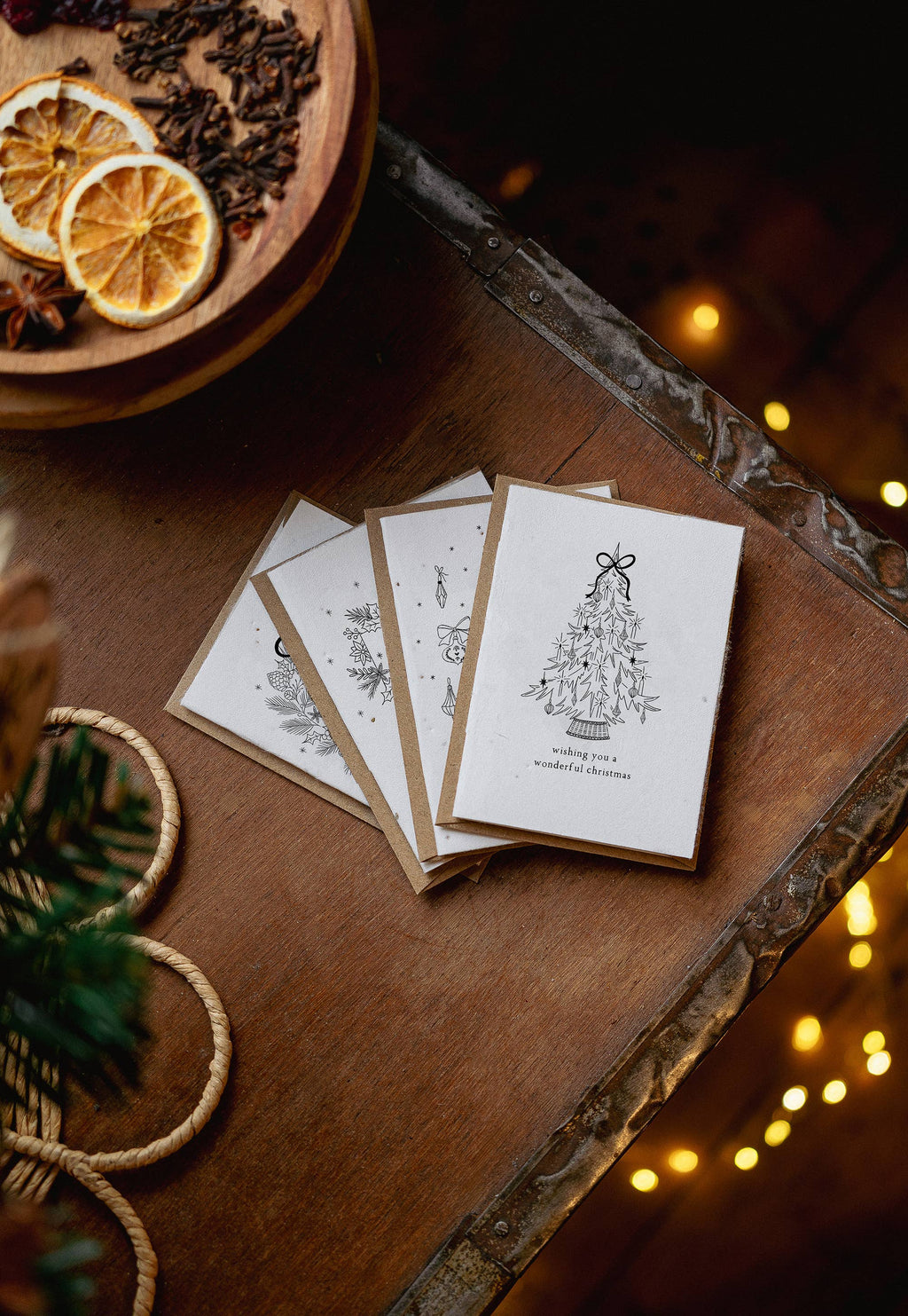 Pack of 4 Mini Christmas Plantable Seed Cards
