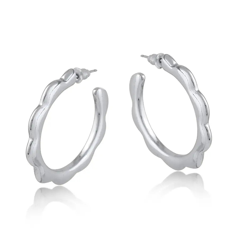 Camille Squiggle Large Hoop Earrings
