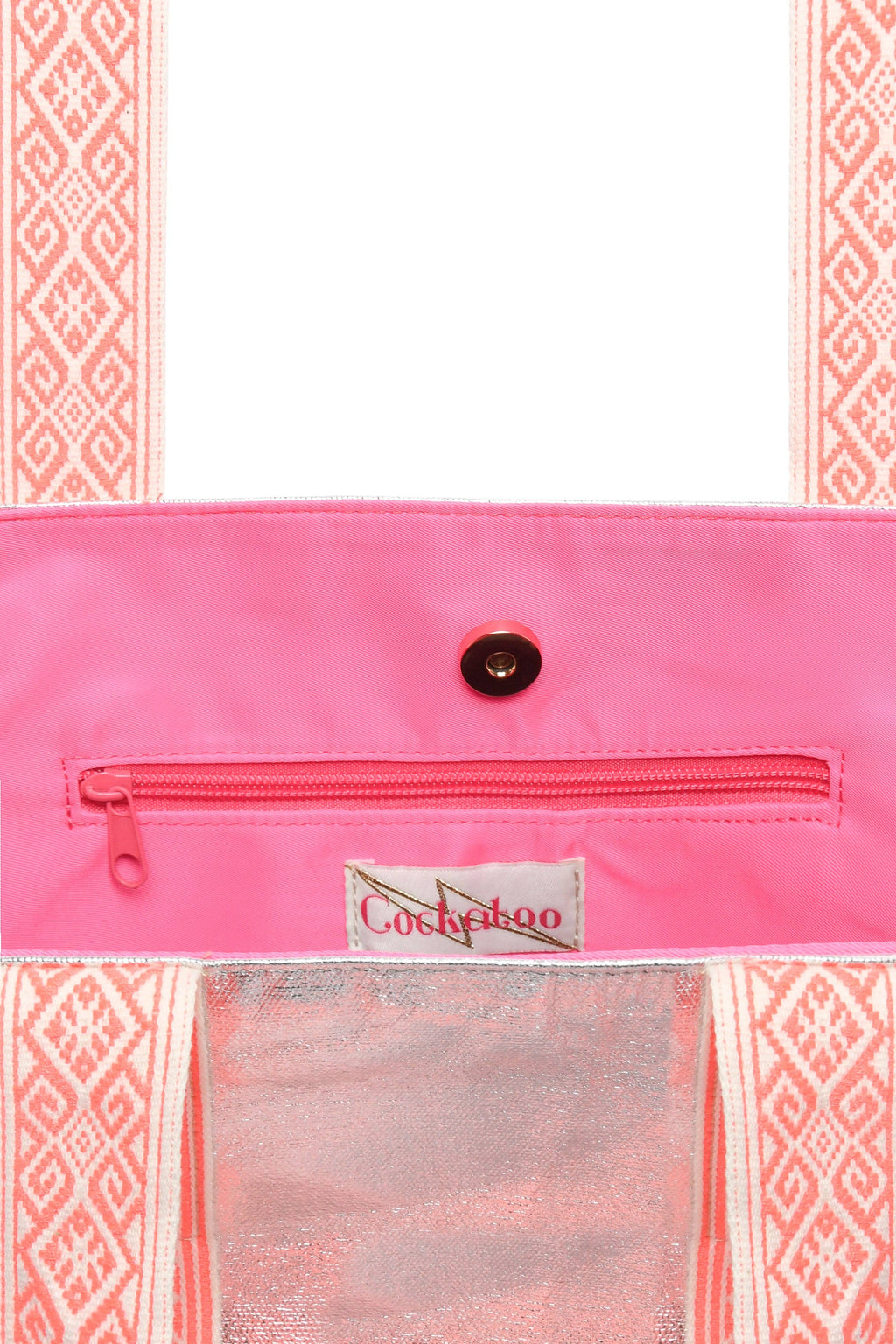 SHEENY SILVER BEACH BAG