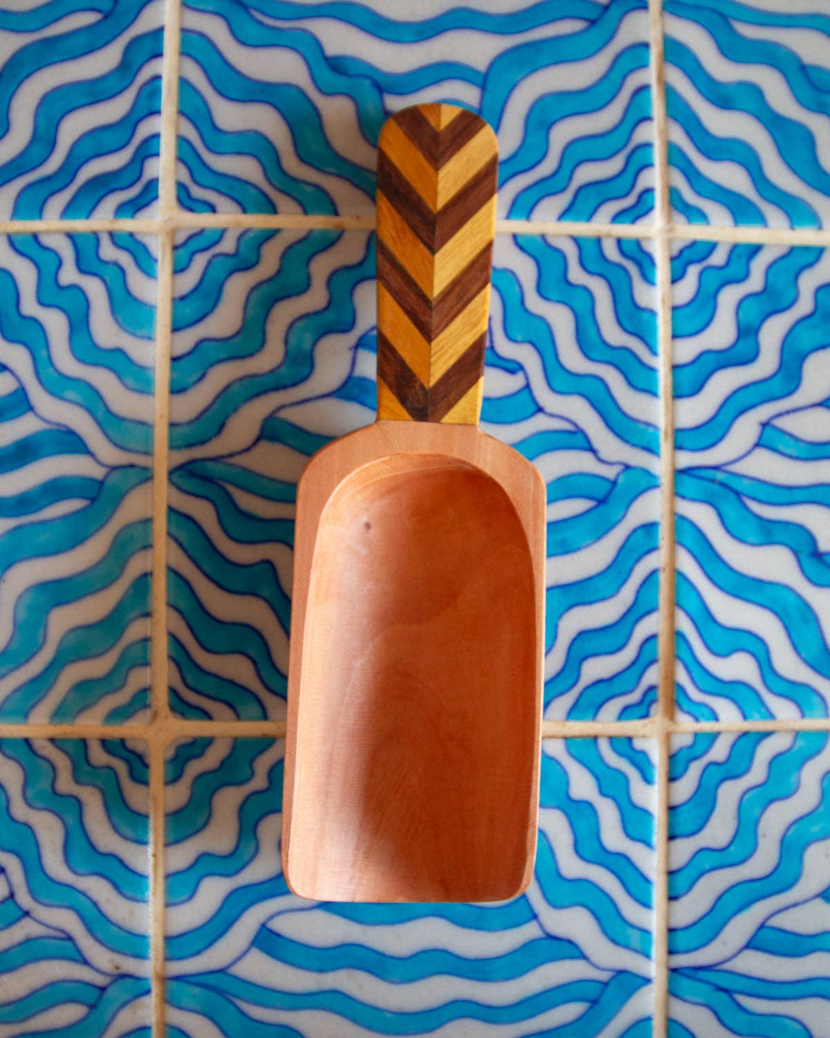 Indian Mosaic Wooden Scoop