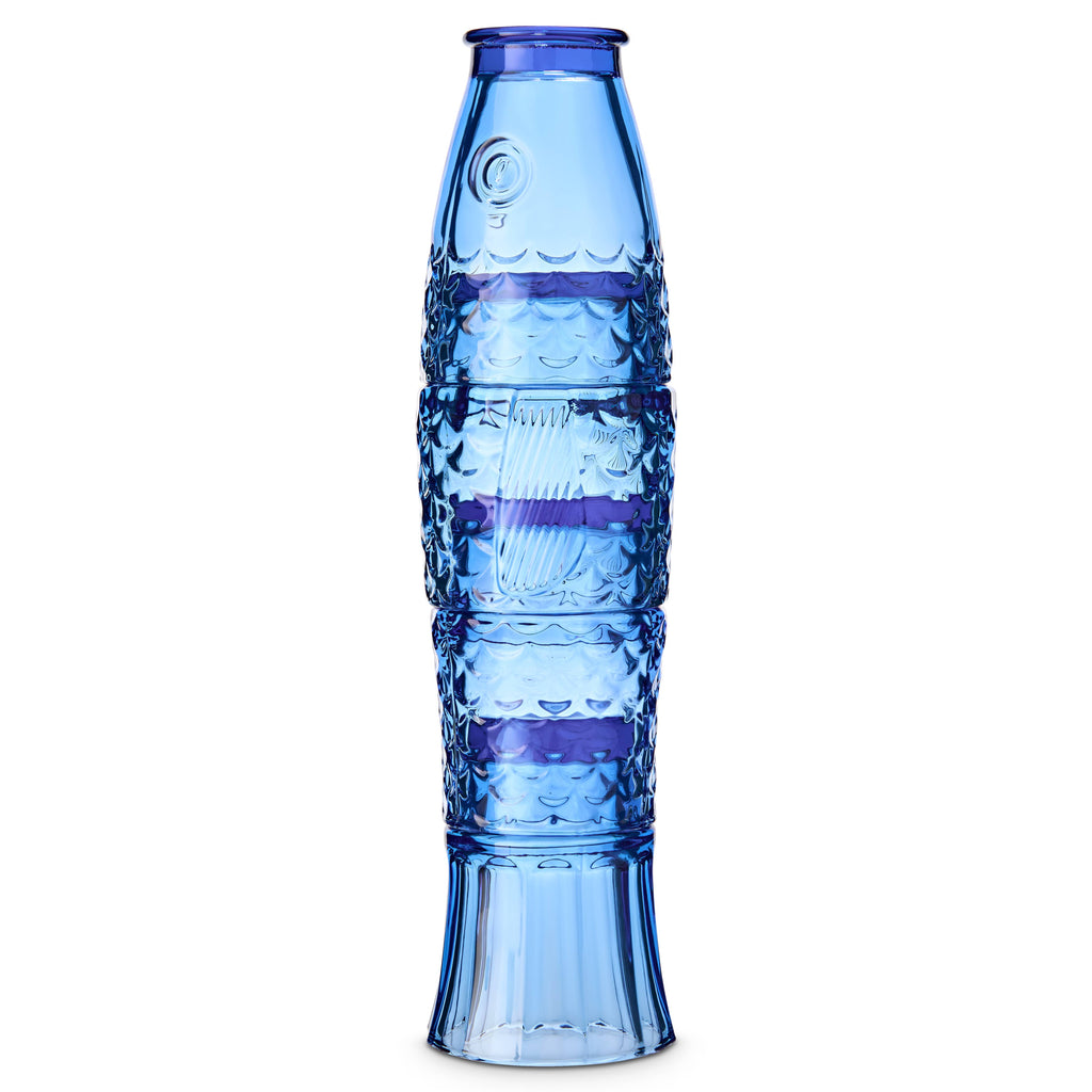 Fish Stacking Drinking Glass - Set of 4 - Blue