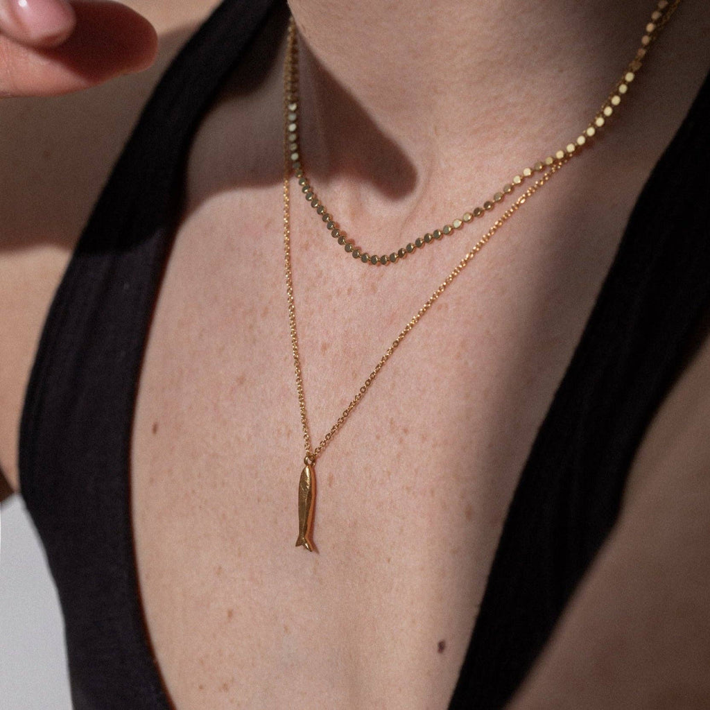 Gold Minnow Necklace