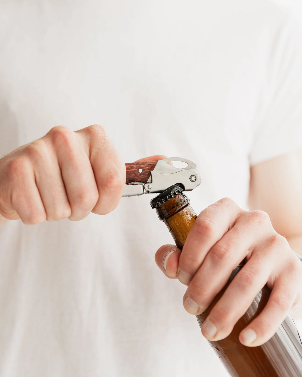 Stainless Steel and Wood Waiter's Friend Corkscrew