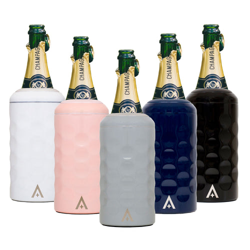 Champagne/Wine Bottle Cooler with Lid - Black