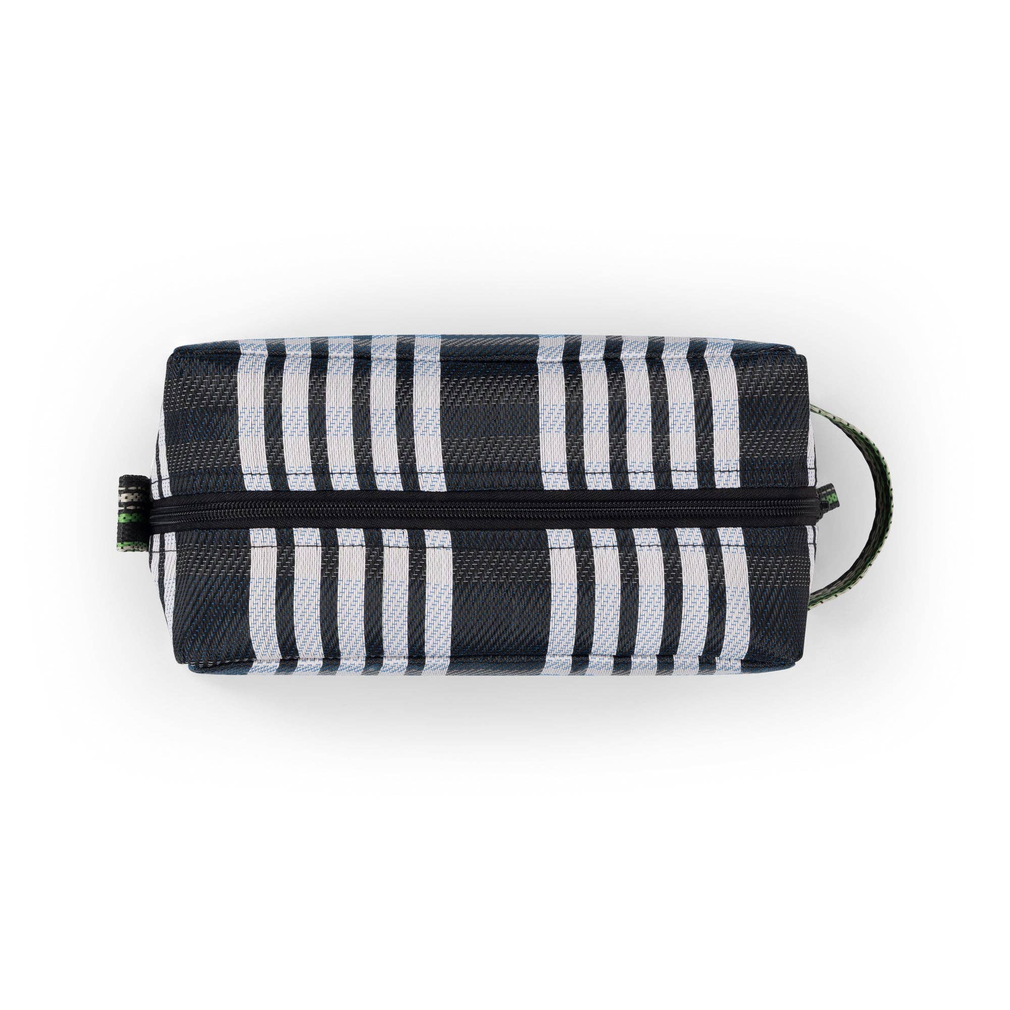 Eco Woven Wash Bag in Jet and Grass Green: