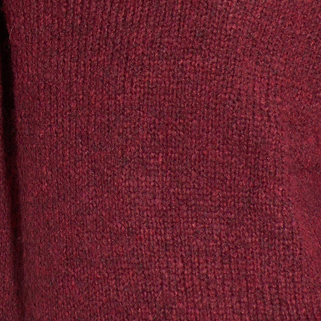 Striped Sleeve Italian Wool Blend Jumper in Berry/Fuchsia: One Size