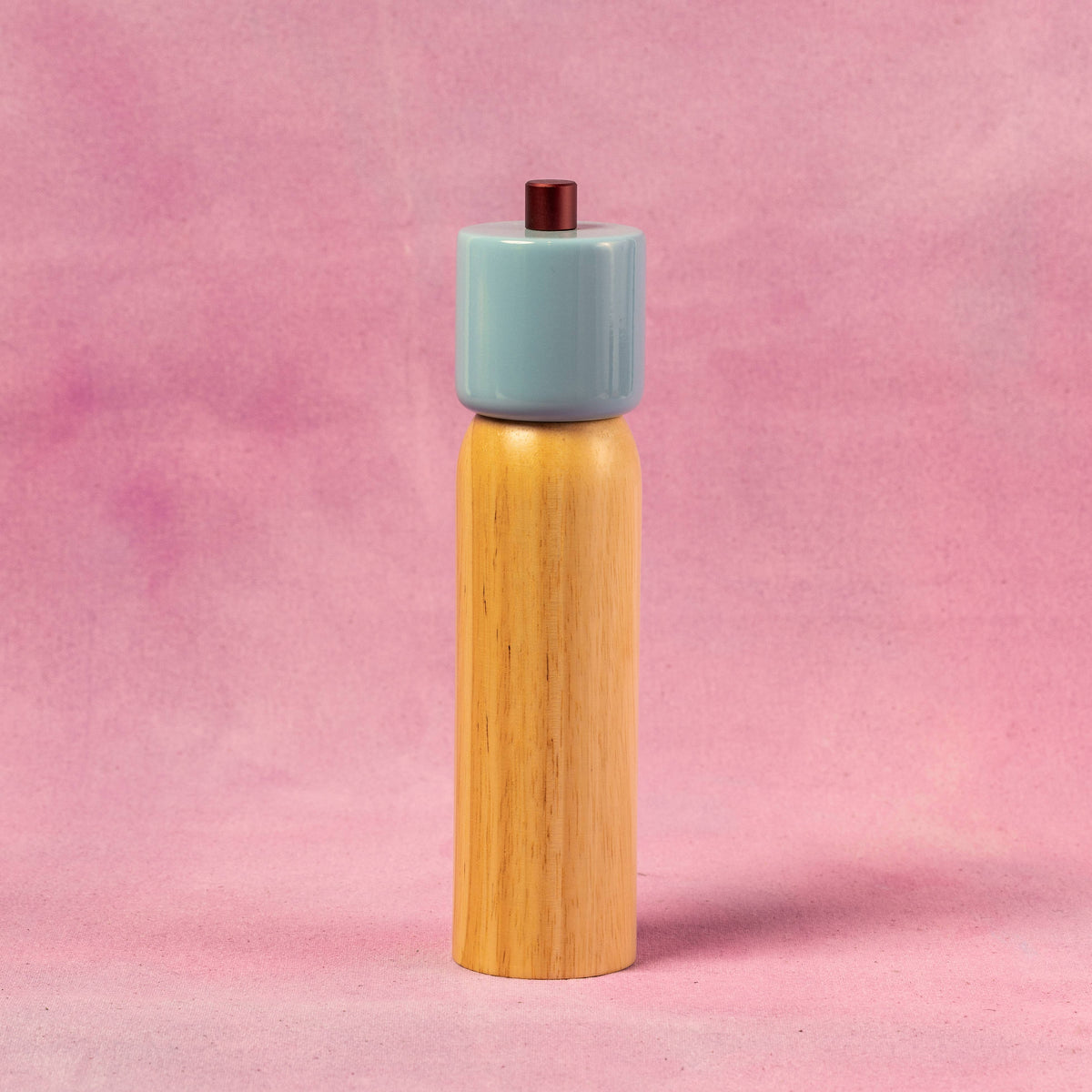 Salt & Pepper Grinder - Light Blue & Burgundy: Medium