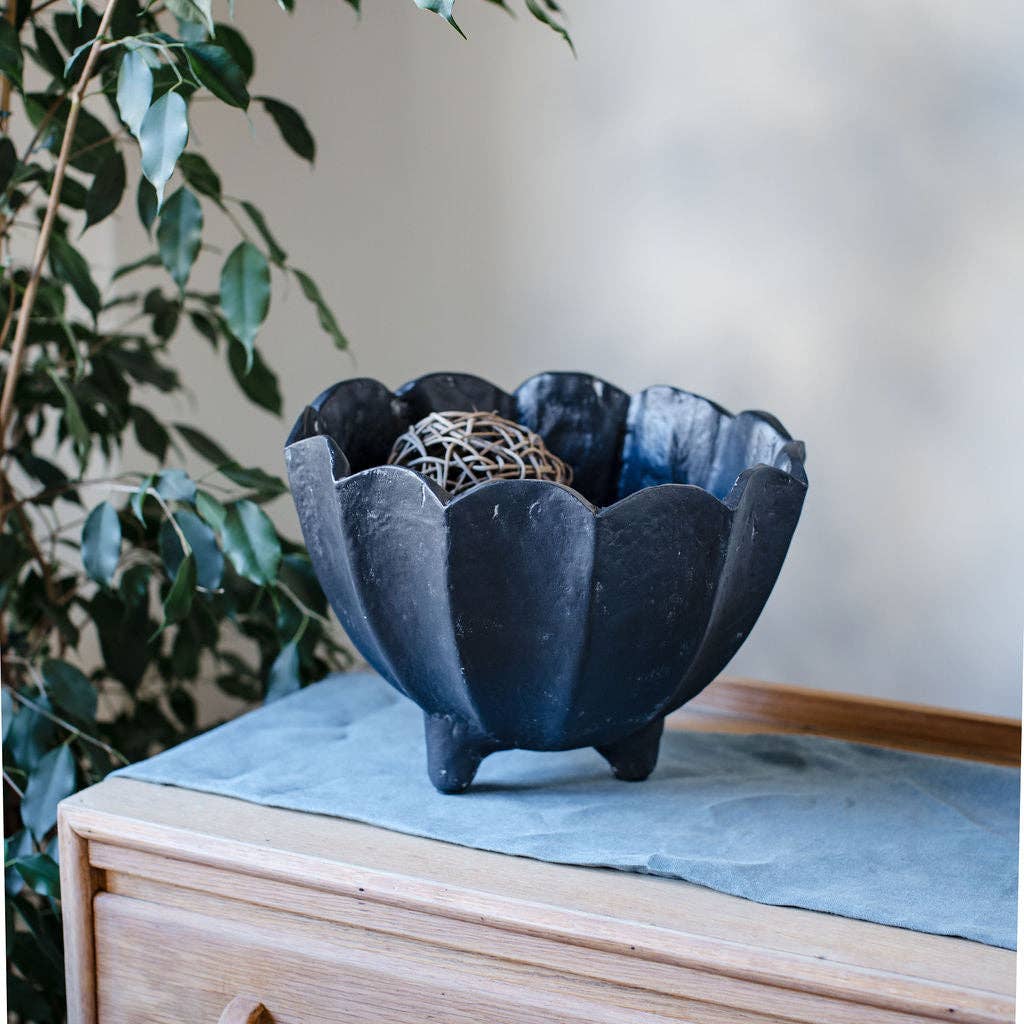 Crake - Deep 3 Footed Decorative Papier Mache Bowl