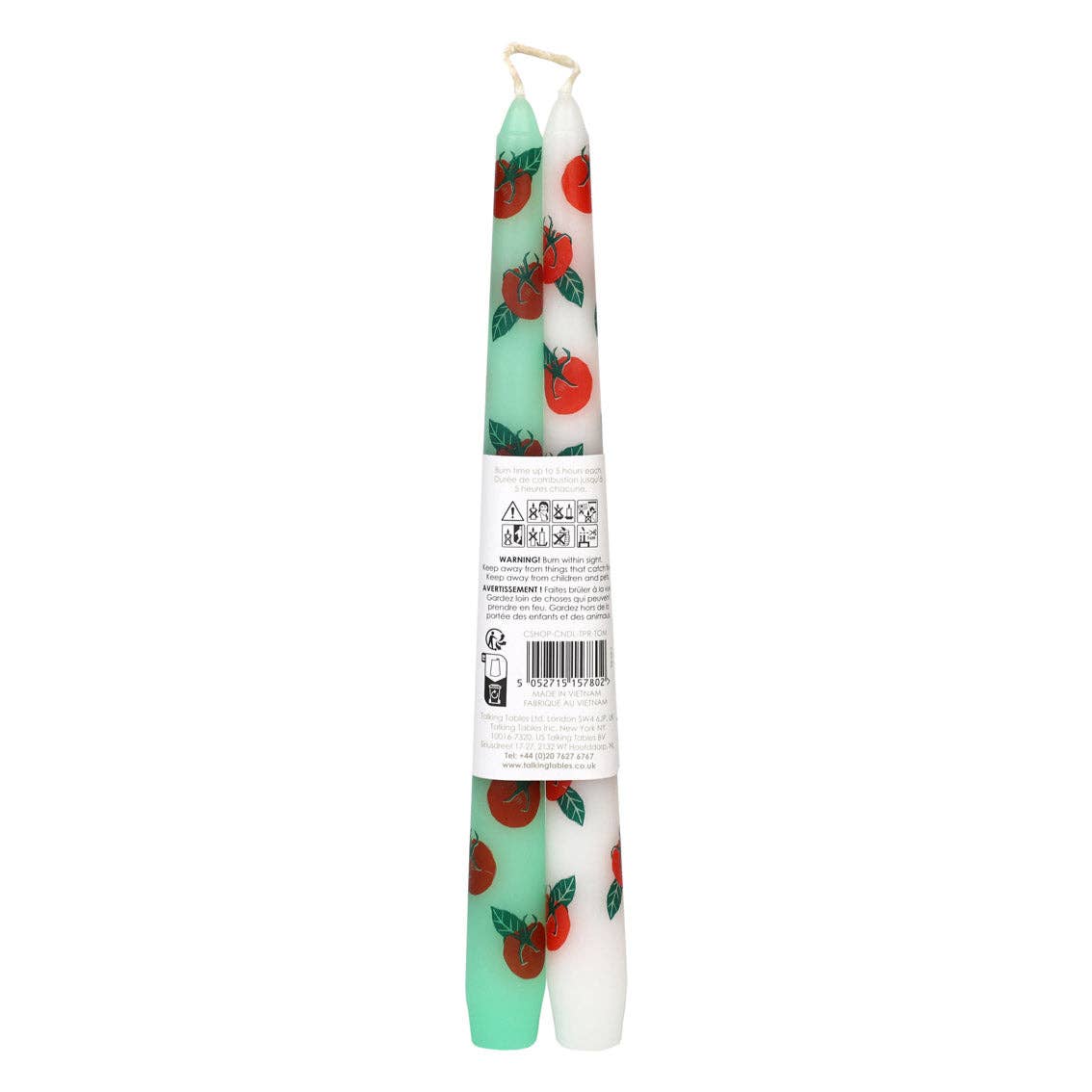 Tomato Taper Dinner Candles