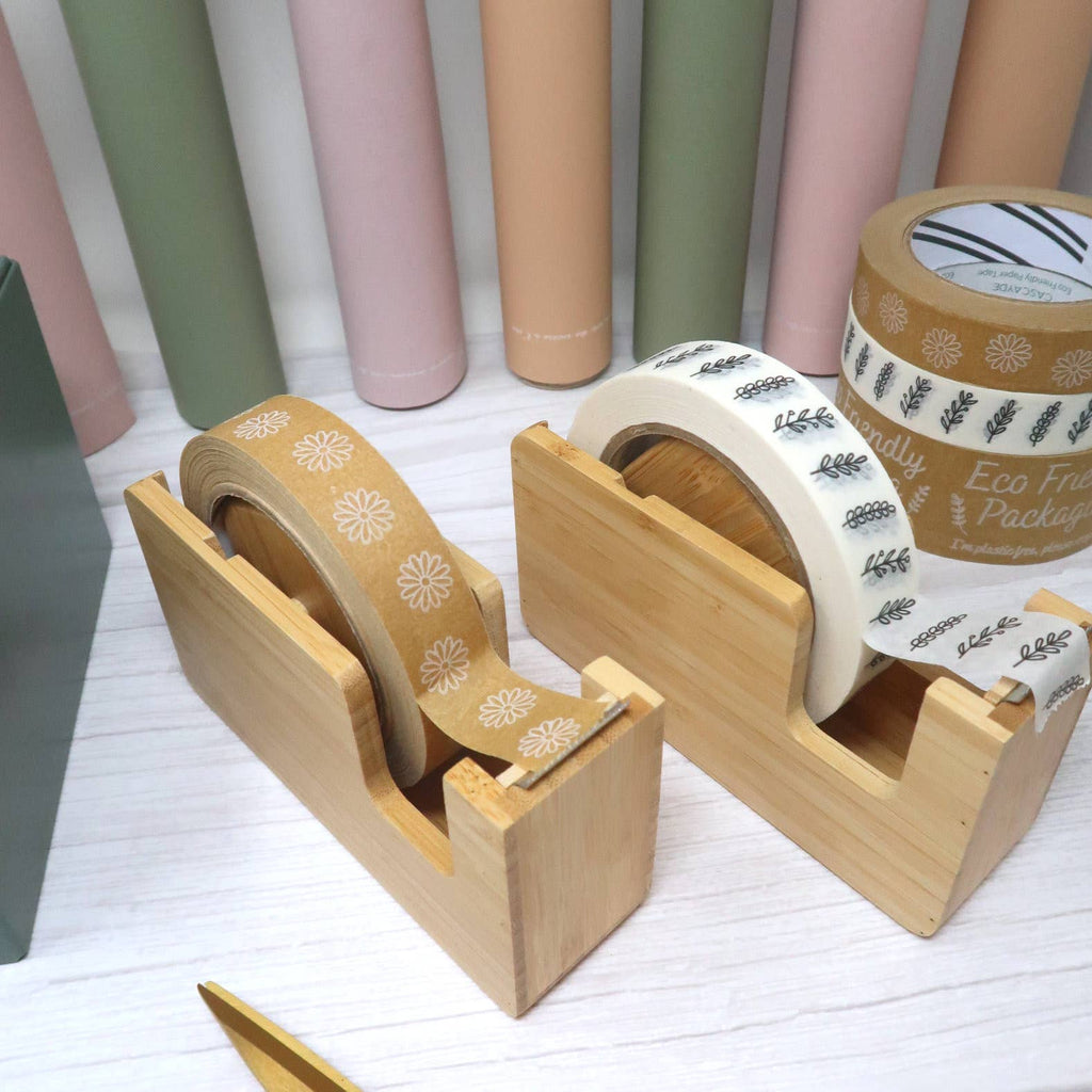 Bamboo Tape Dispenser - Desk Stationery, Wrapping & Packing