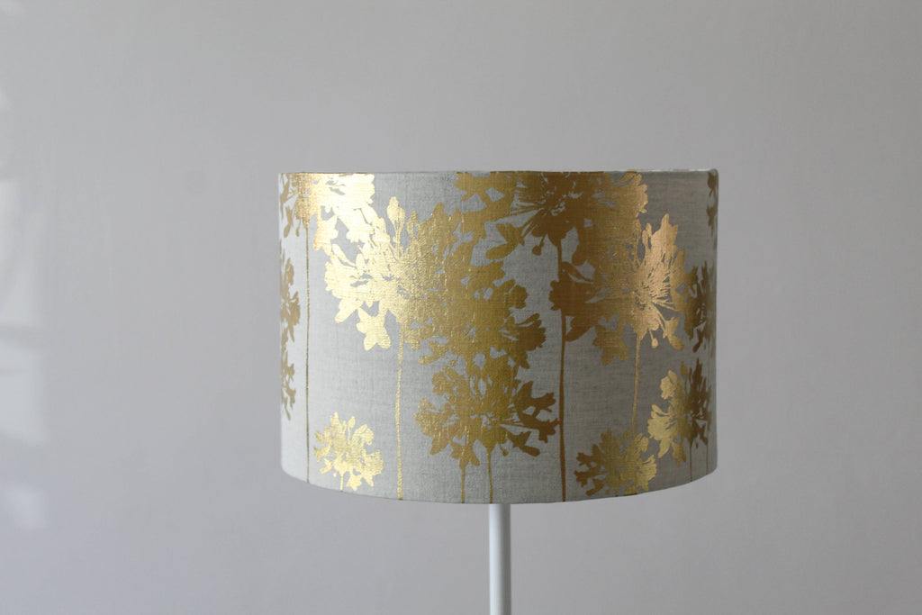 Layered Agapanthus Lampshade - Gold