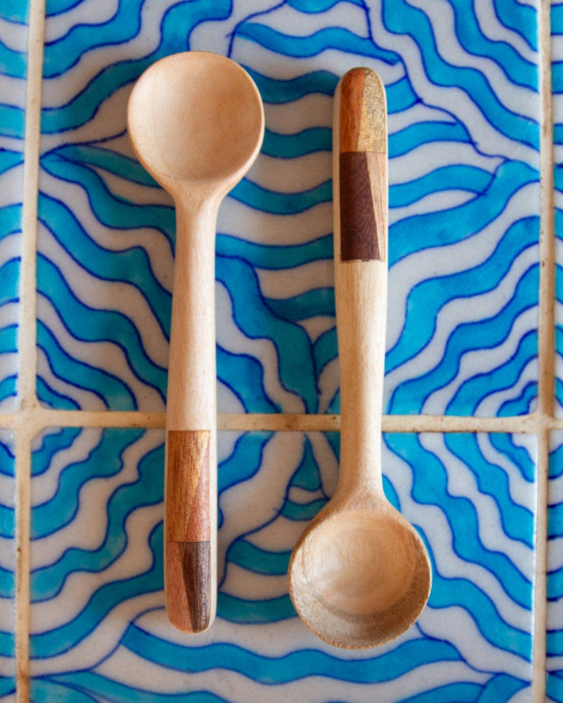 Indian Mosaic Wooden Sugar Spoon