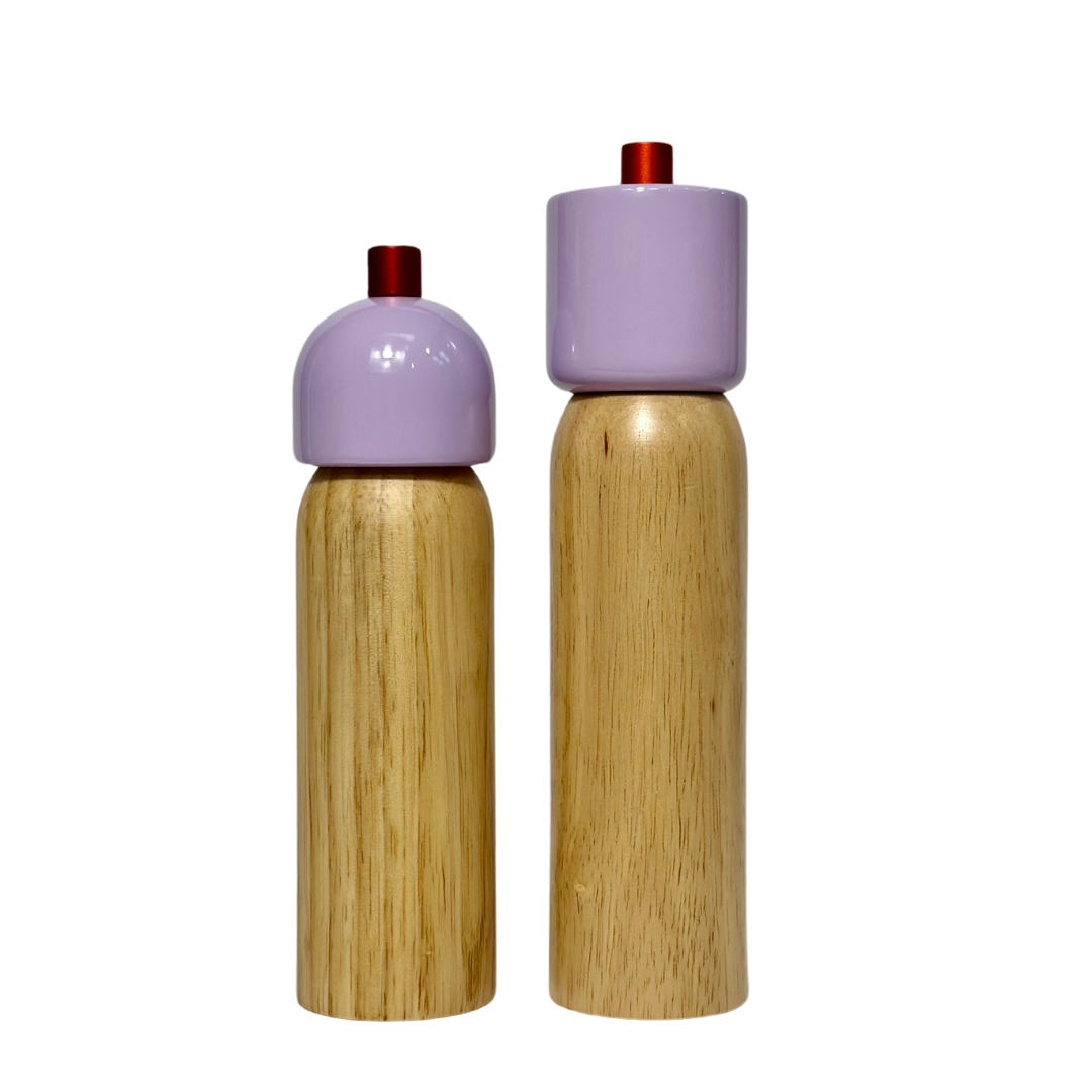 Salt & Pepper Grinder - Lilac & Red: Medium