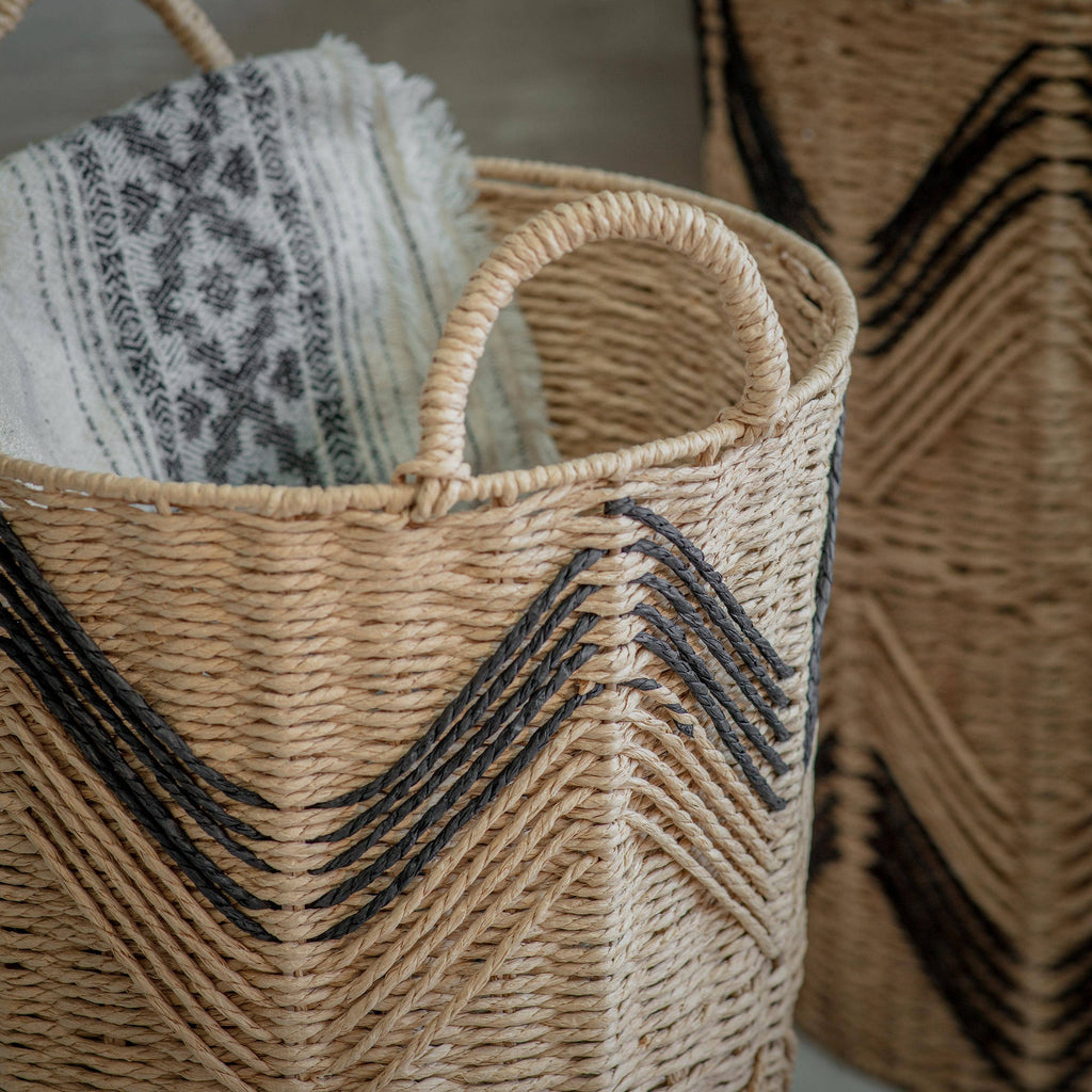 Brookham Chevron Laundry Basket: Large