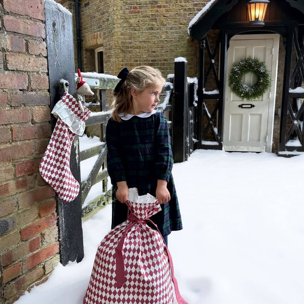 Harlequin Ruffled Stocking
