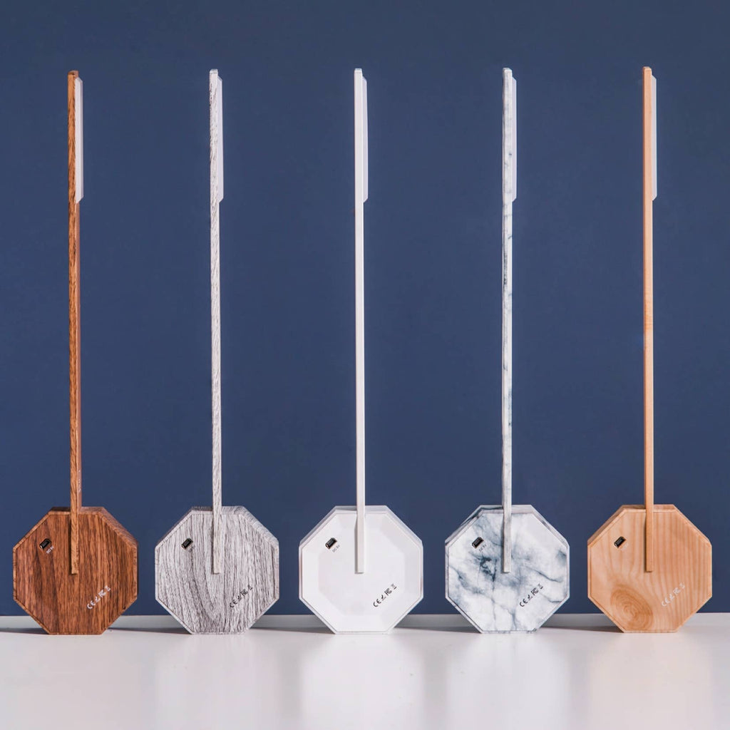 Octagon One Portable Desk Light: Maple