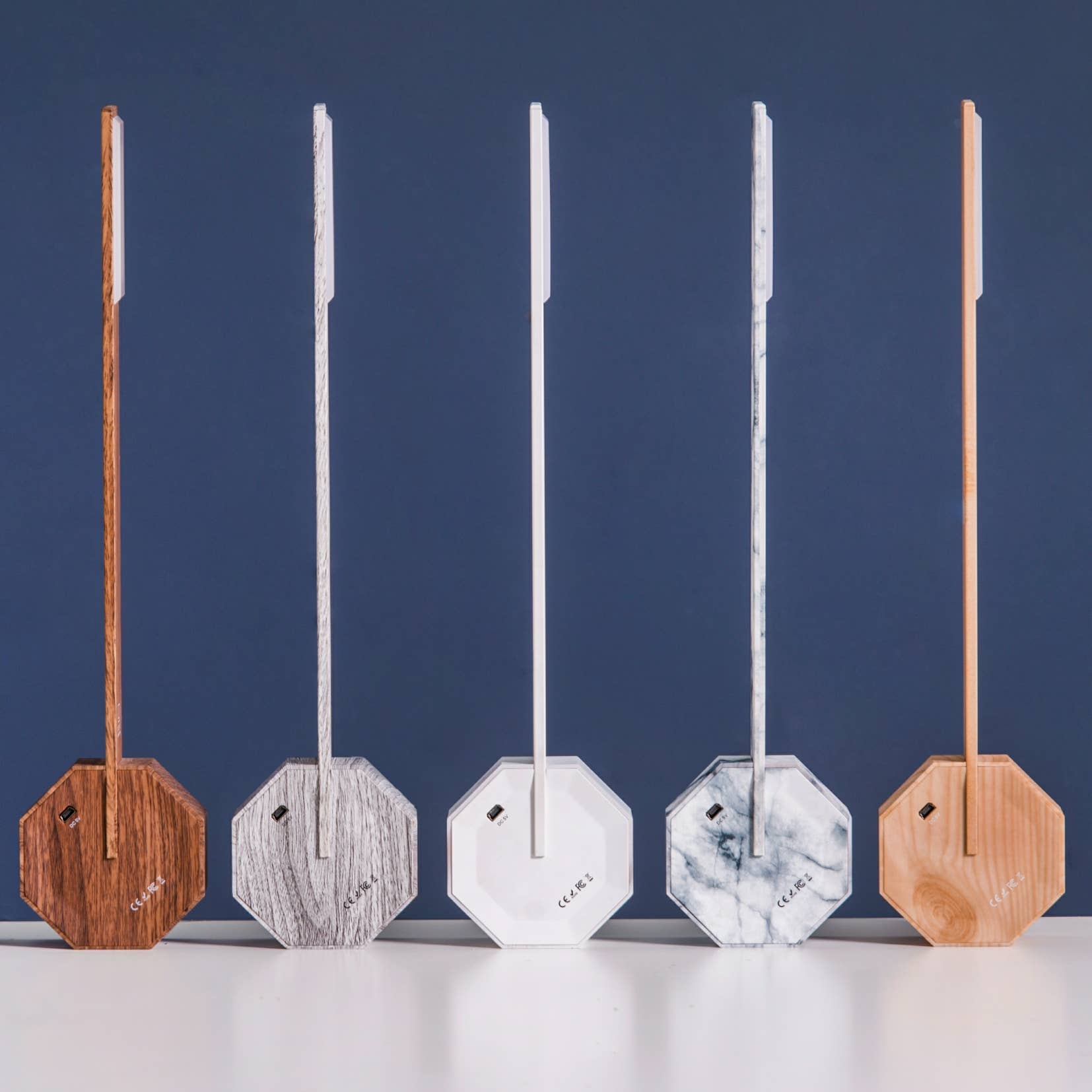 Octagon One Portable Desk Light: Maple