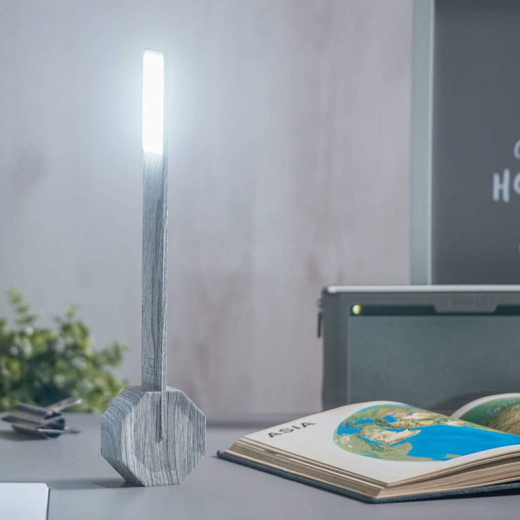 Octagon One Portable Desk Light: Maple