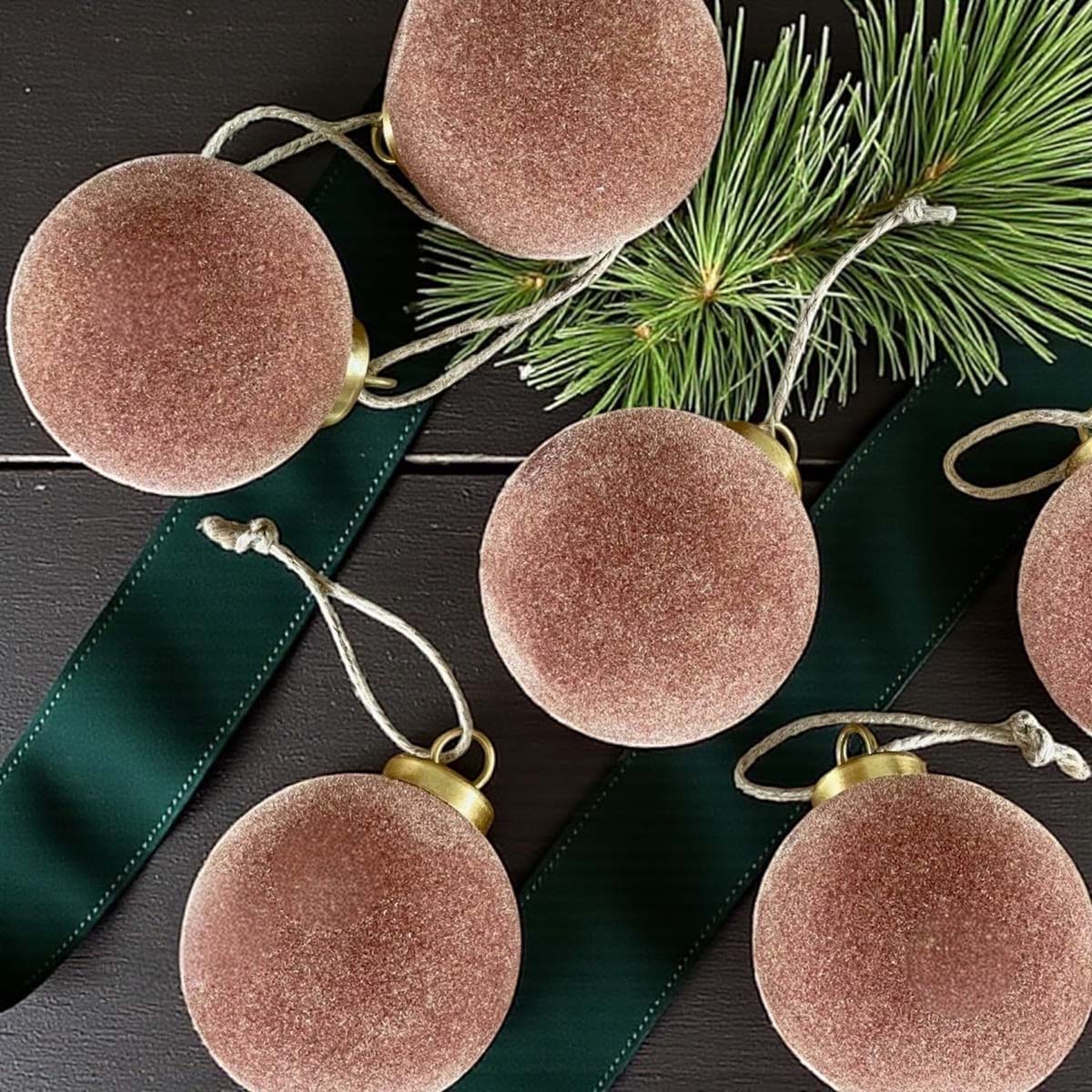 Felt Baubles - Rust - Set of 6