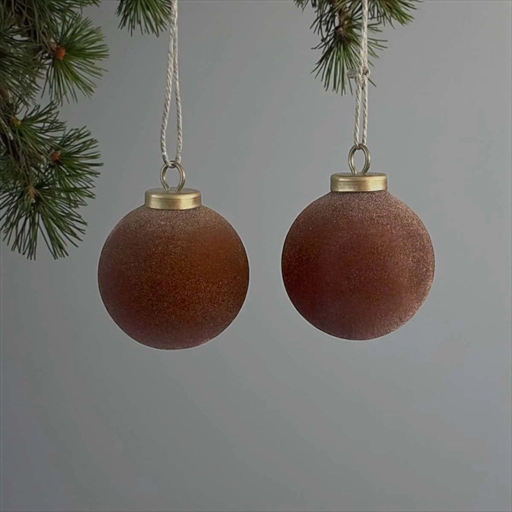 Felt Baubles - Rust - Set of 6