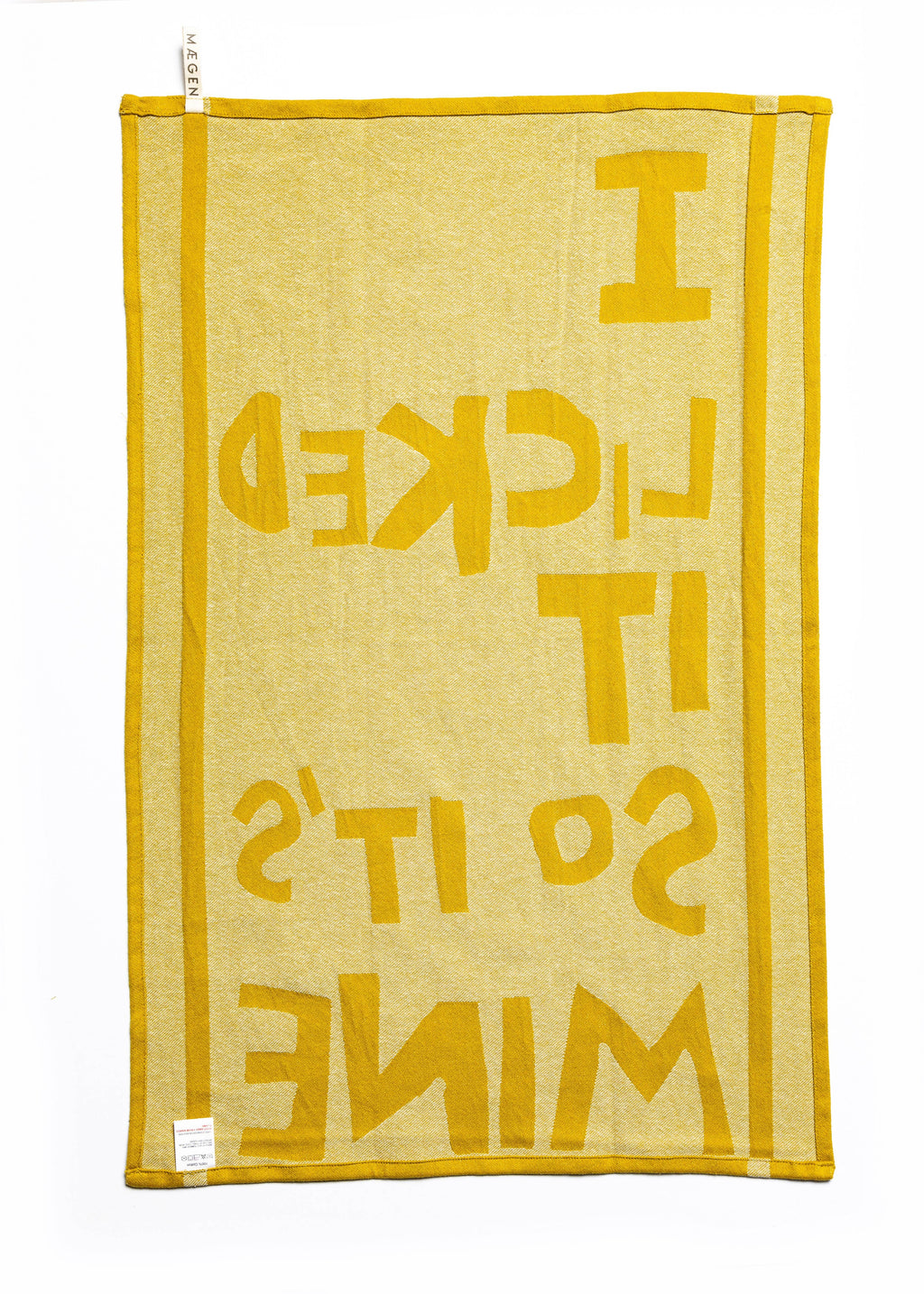 Maegen Tea Towel - Chartruse - I Licked it so it's Mine