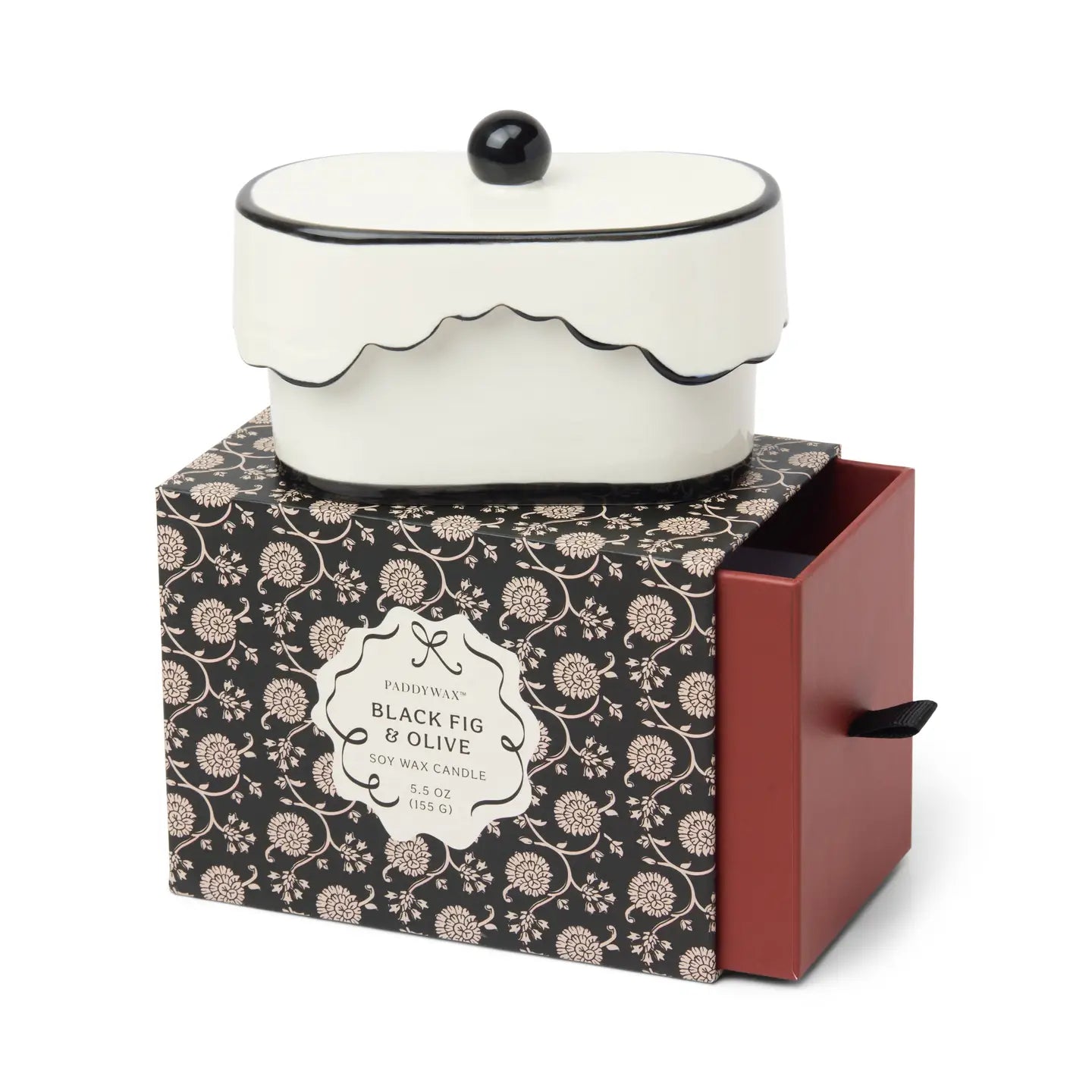Ceramic Dish Candle - Black - Black Fig & Olive
