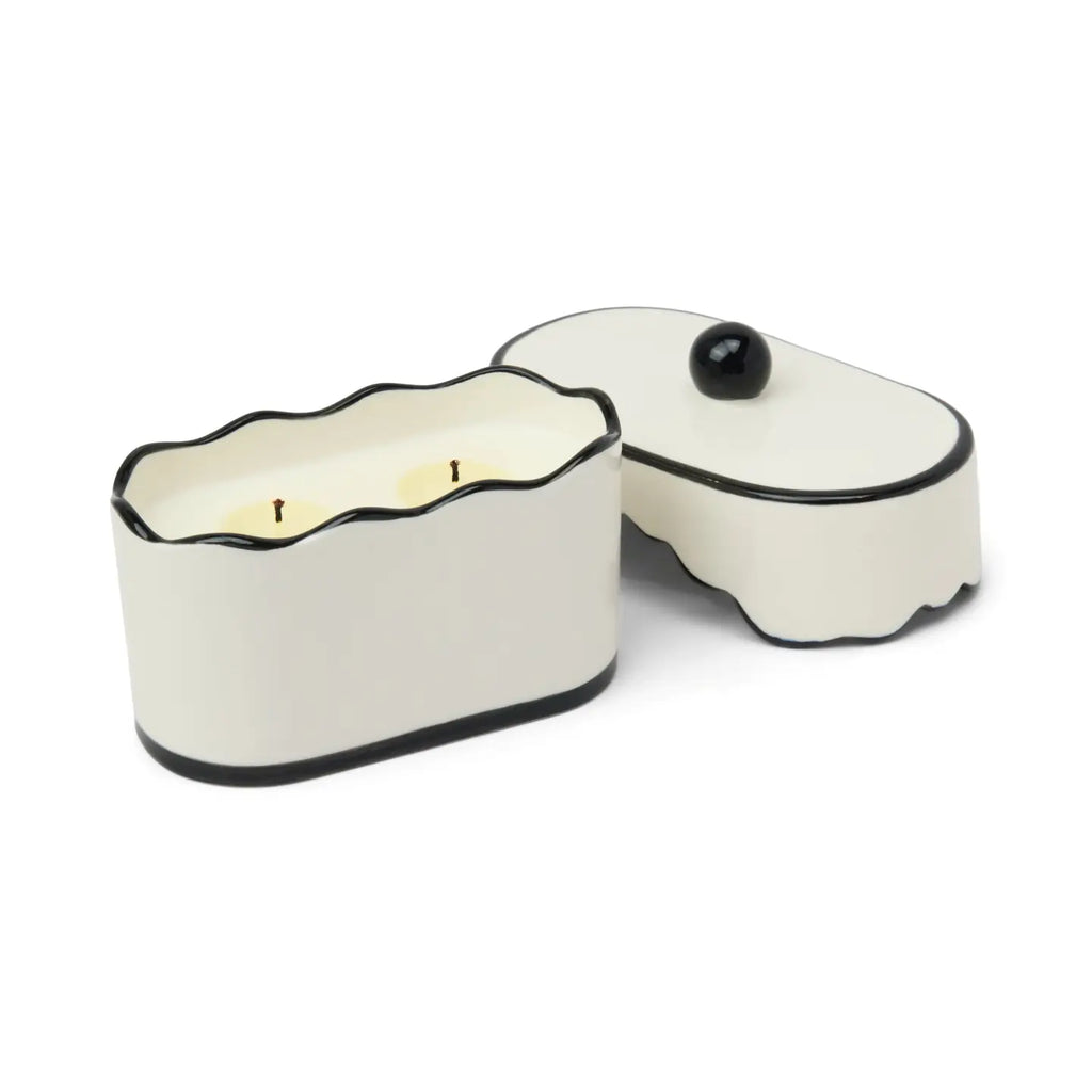 Ceramic Dish Candle - Black - Black Fig & Olive
