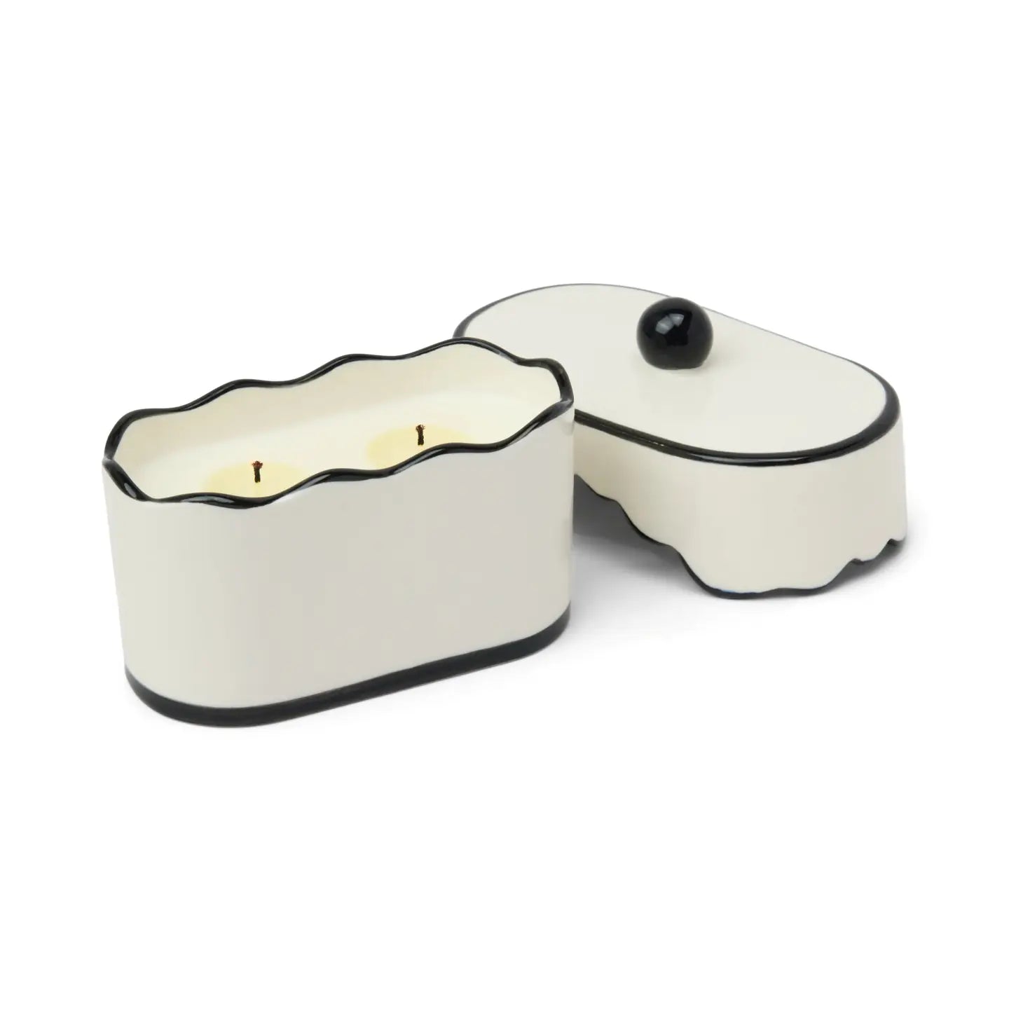 Ceramic Dish Candle - Black - Black Fig & Olive