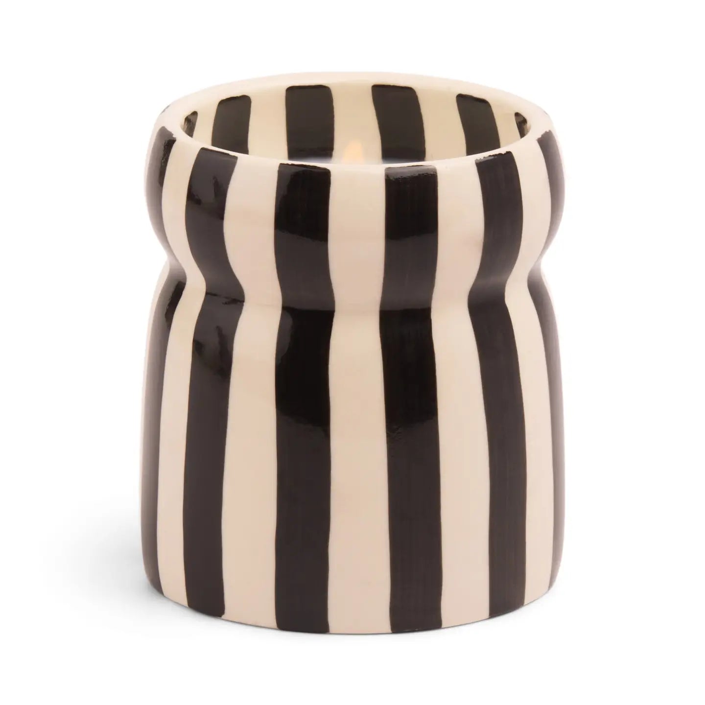 Paddywax Cabana Black Ceramic Candle - Lava Stone