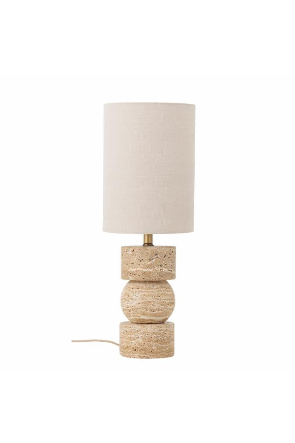 Marci Table Lamp Beige Travertine