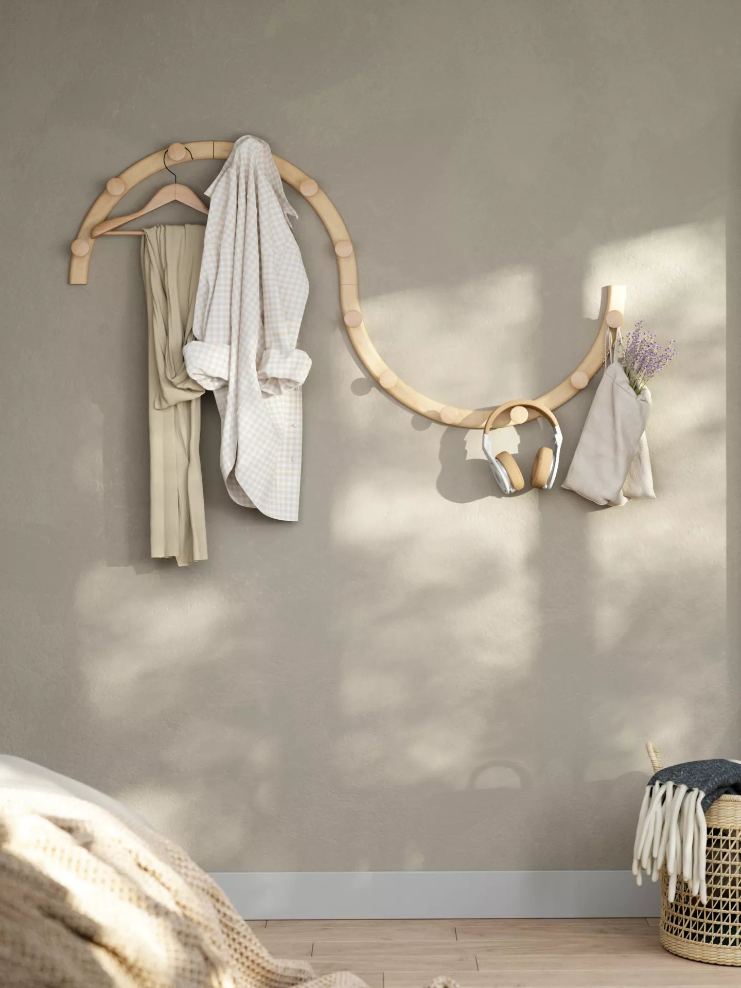 Umbra Wooden Slinka Wall Hooks