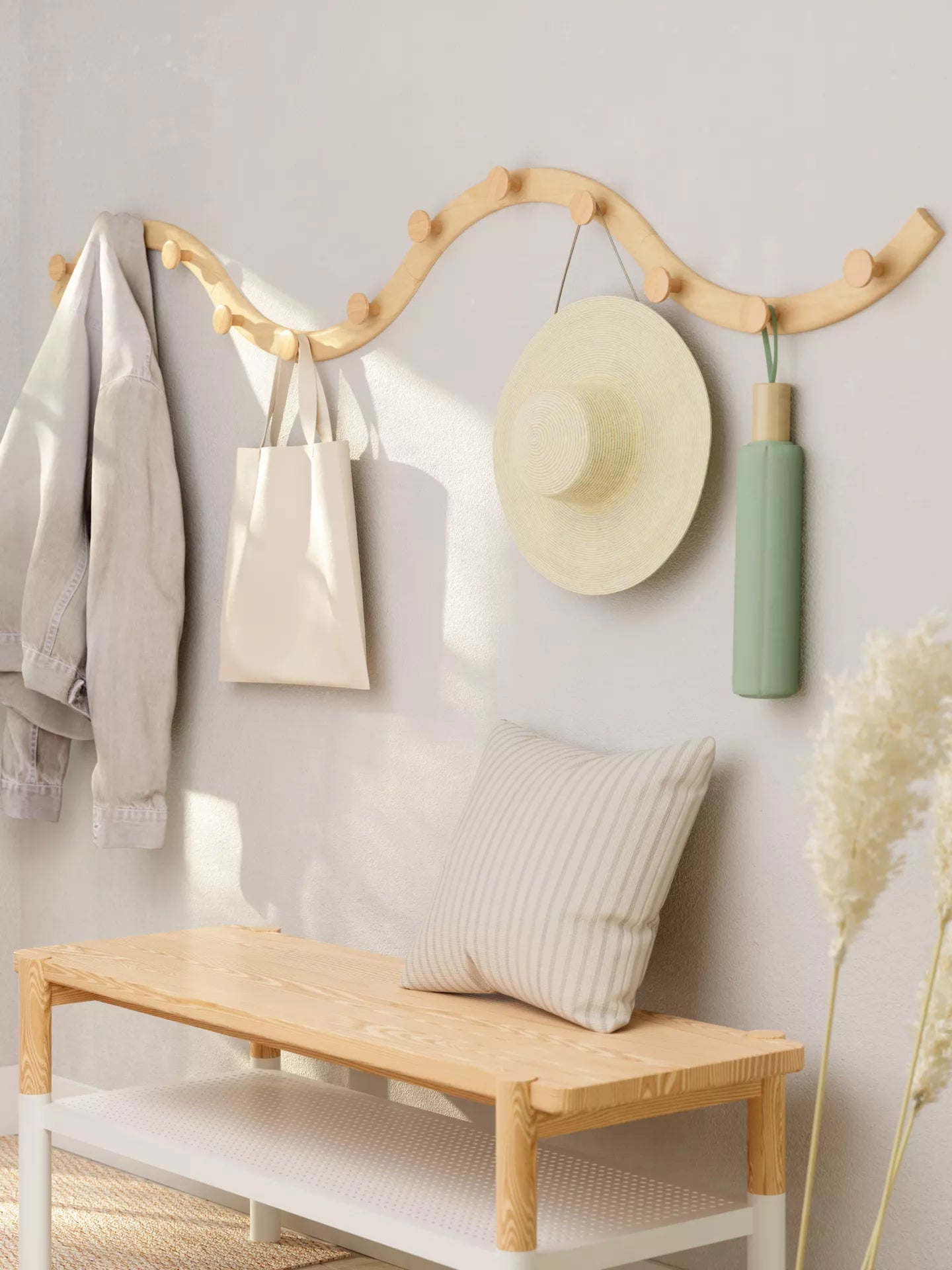 Umbra Wooden Slinka Wall Hooks