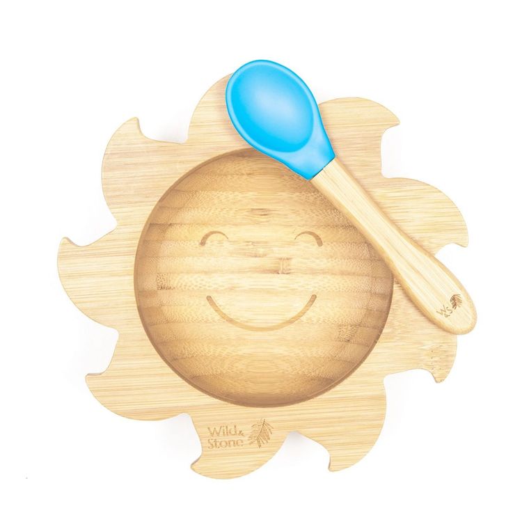 Baby Bamboo Weaning Bowl In Blue
