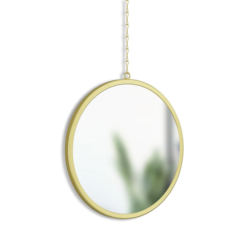 DIMA Round Brass Chain Mirrors - Set Of 3
