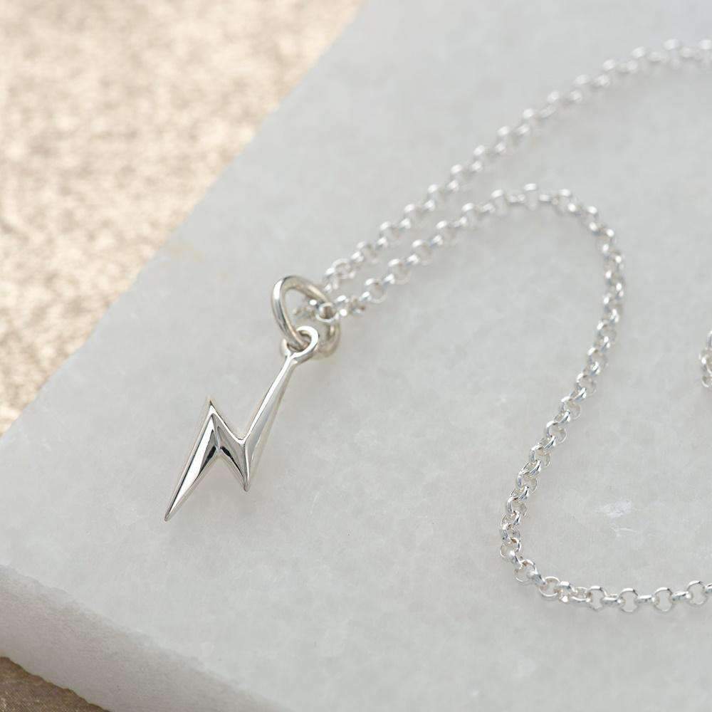 Silver Lightning Bolt Necklace