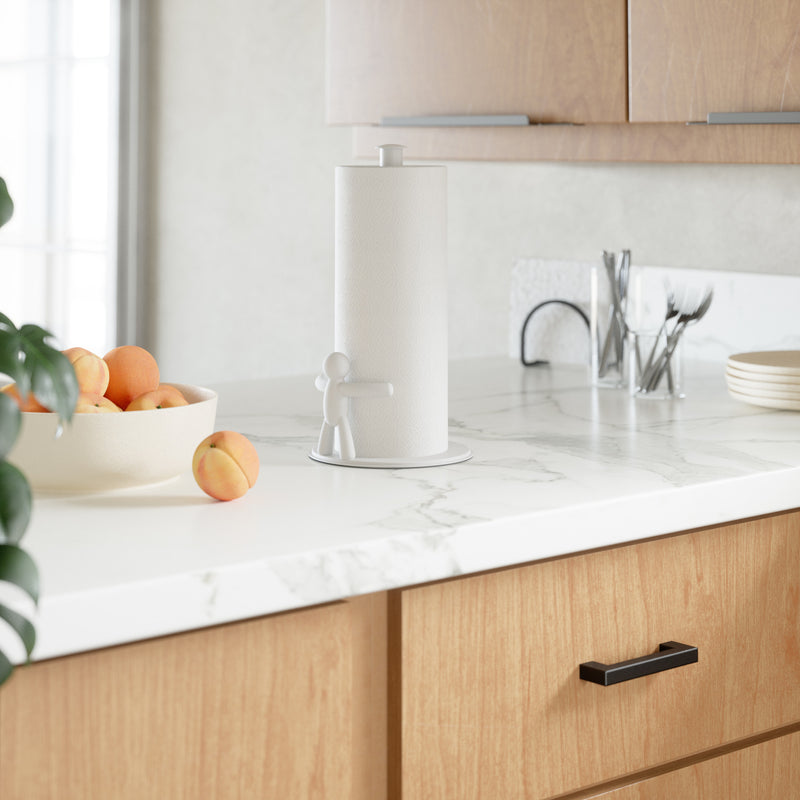 White Buddy Paper Towel Holder